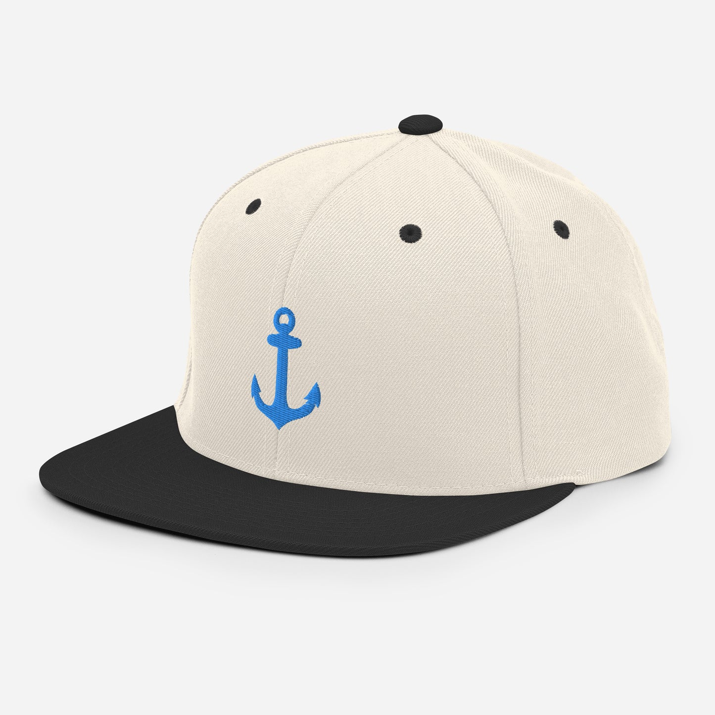 Anker auf Snapback-Cap gestickt