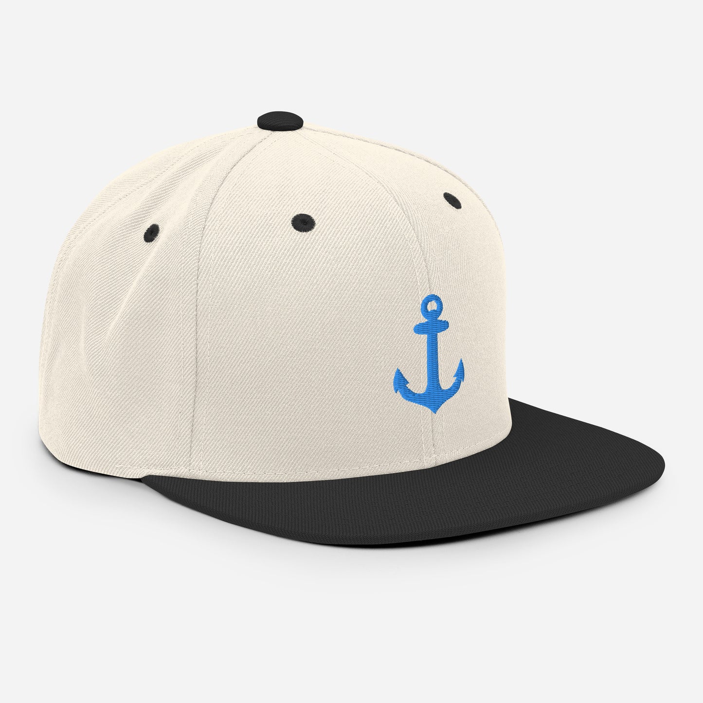 Anker auf Snapback-Cap gestickt