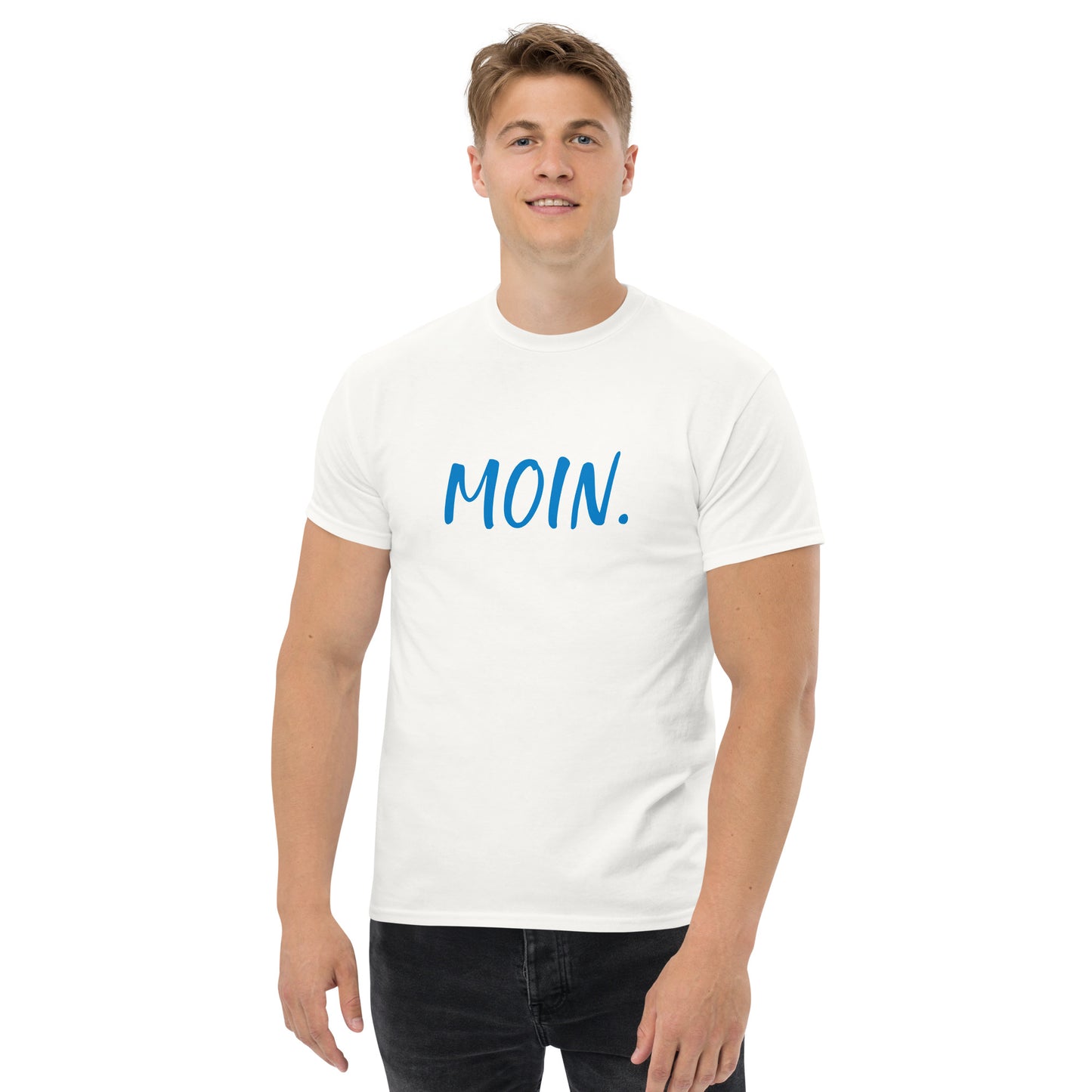 Moin. auf Klassisches Herren-T-Shirt gedruckt