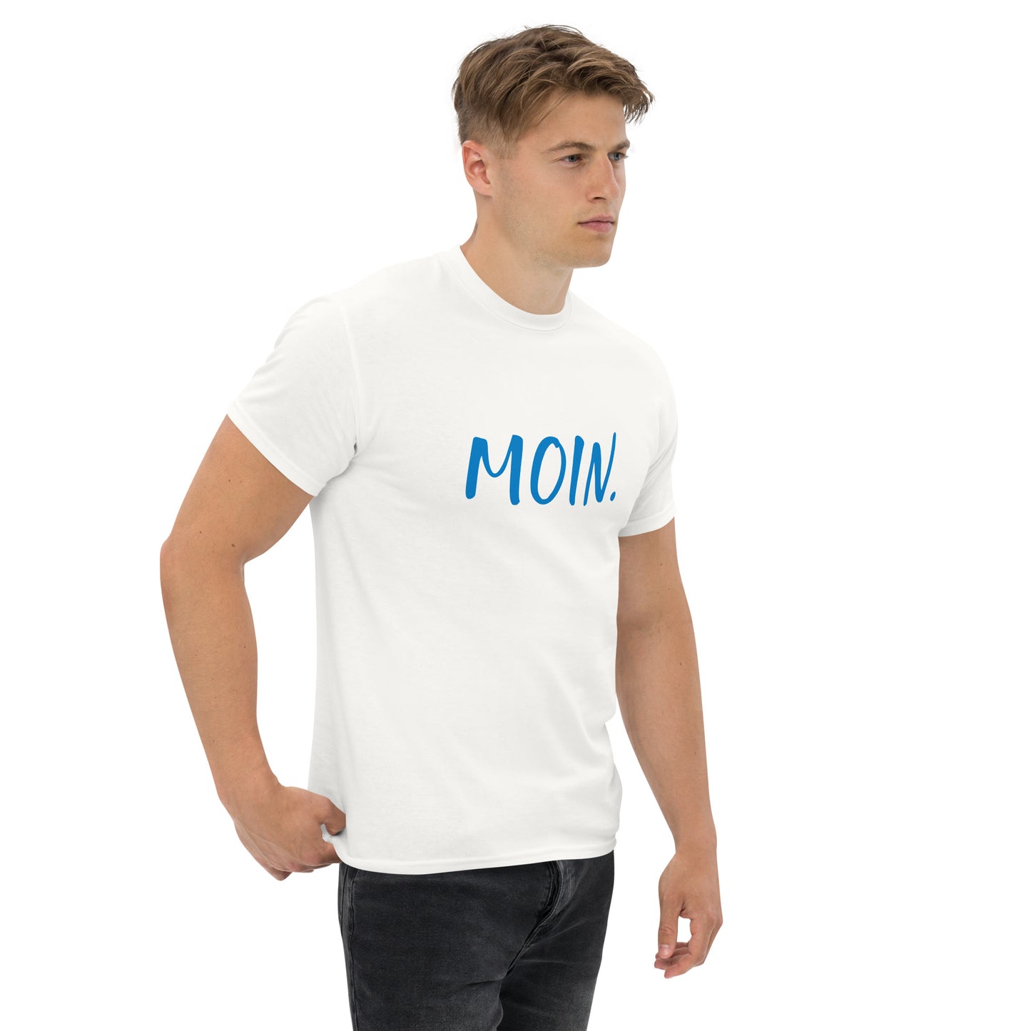 Moin. auf Klassisches Herren-T-Shirt gedruckt