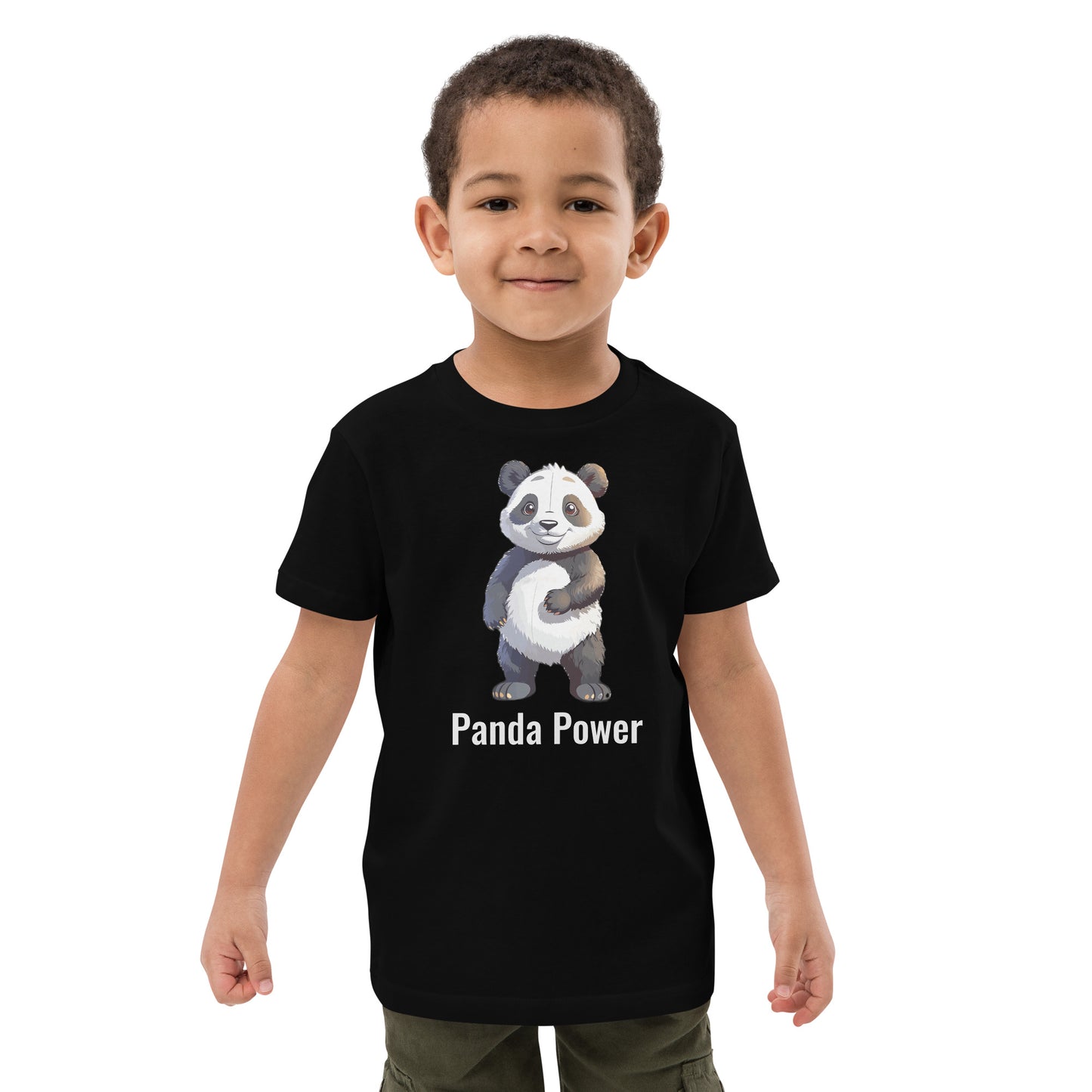 Panda auf Bio-Baumwoll-T-Shirt für Kinder gedruckt