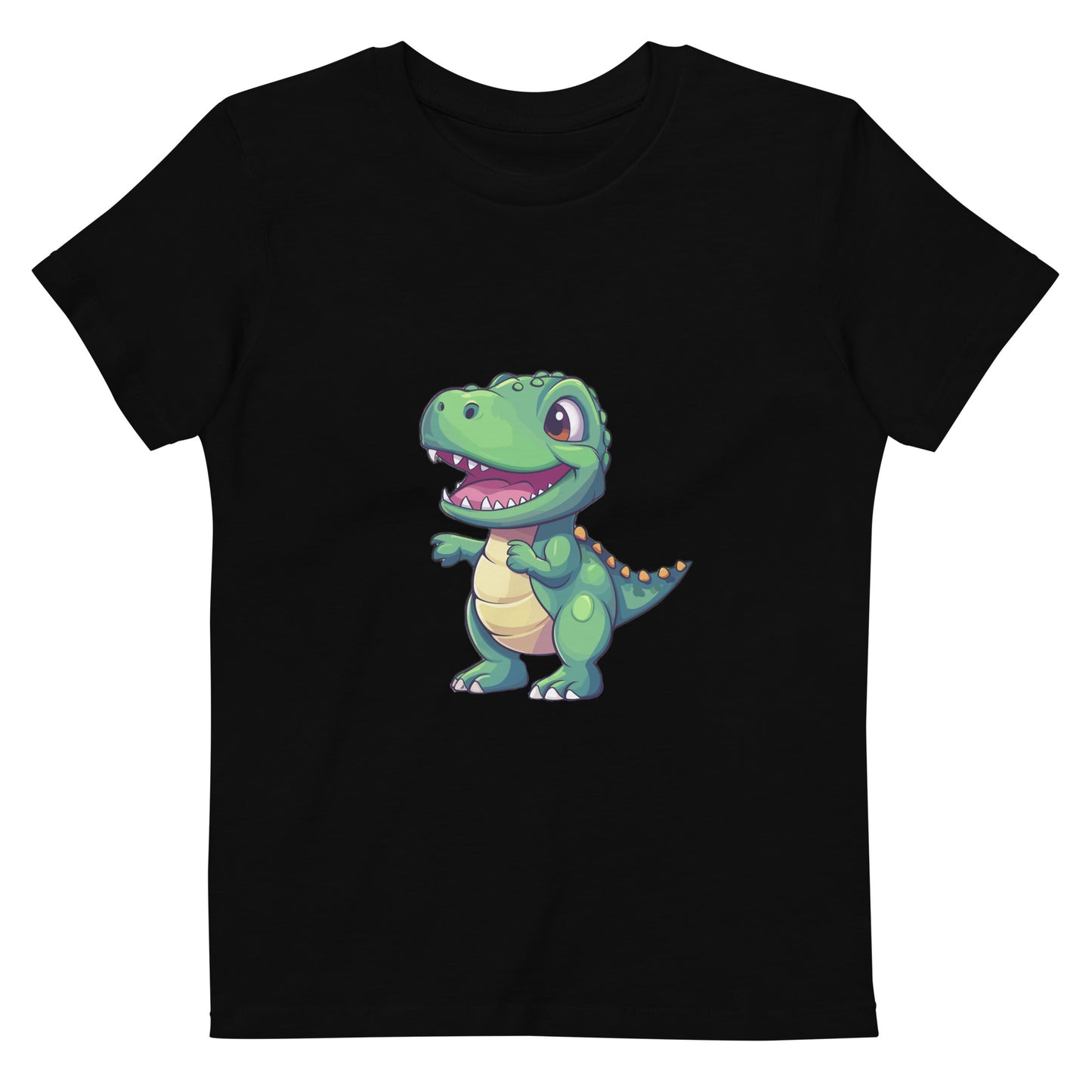 T-Rex auf Bio-Baumwoll-T-Shirt für Kinder gedruckt