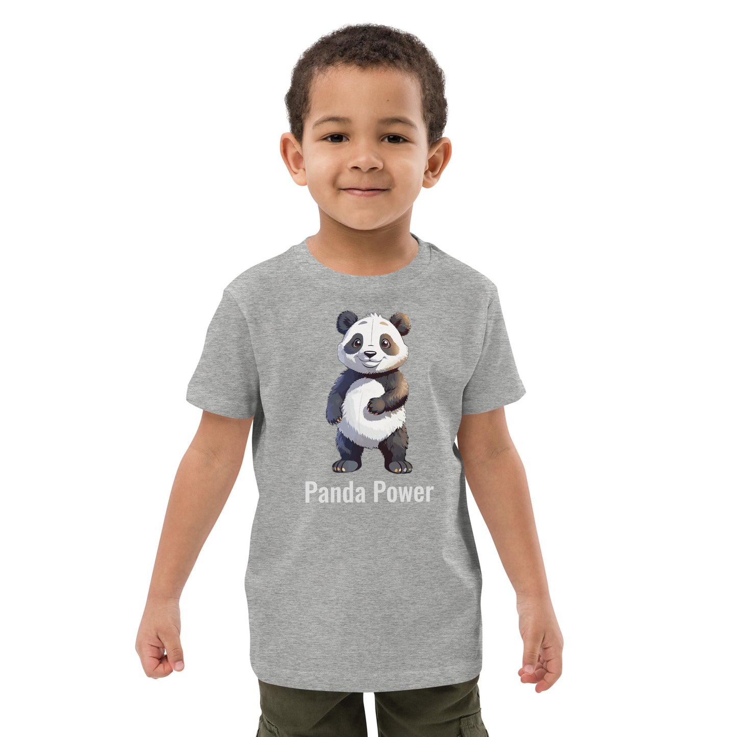 Panda auf Bio-Baumwoll-T-Shirt für Kinder gedruckt