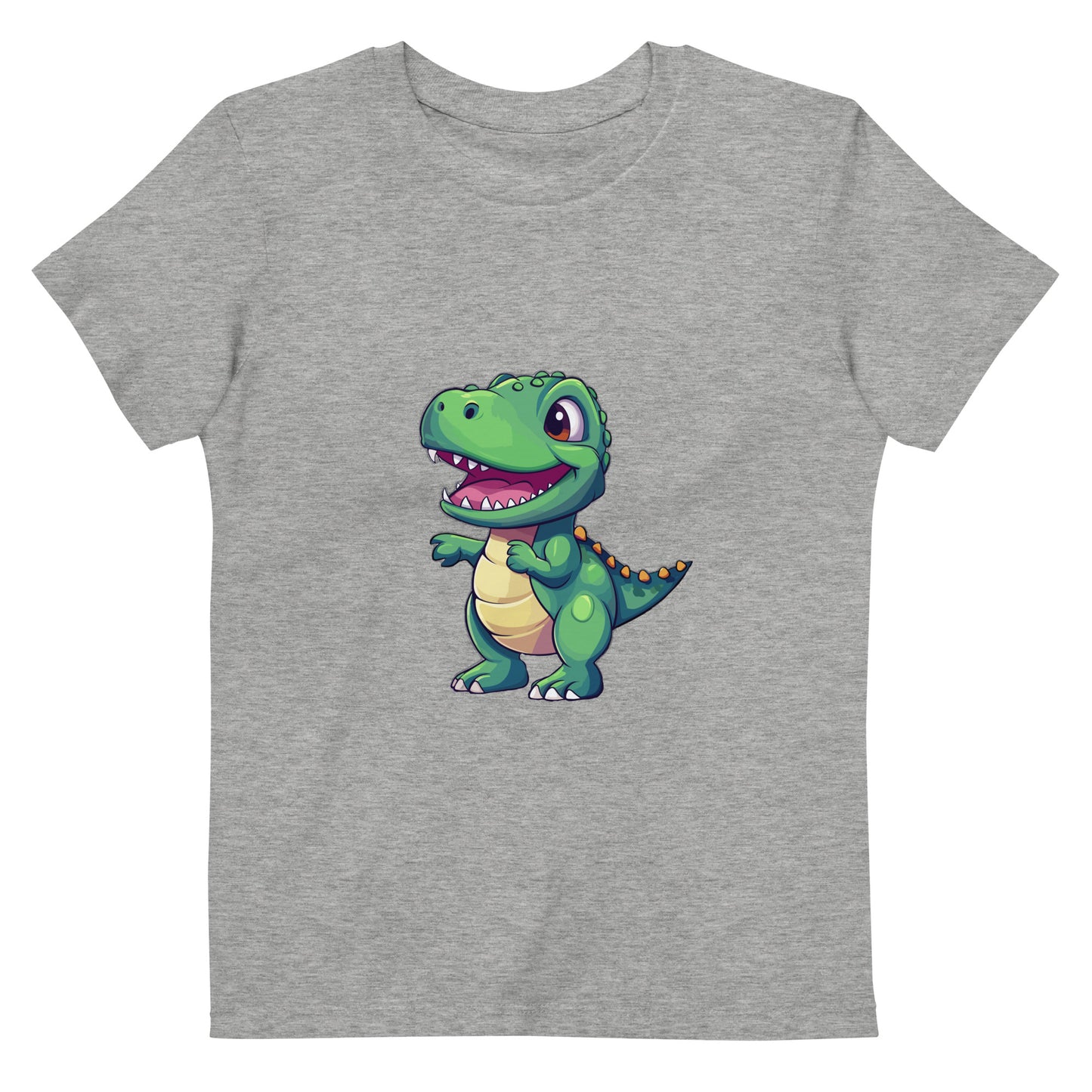 T-Rex auf Bio-Baumwoll-T-Shirt für Kinder gedruckt