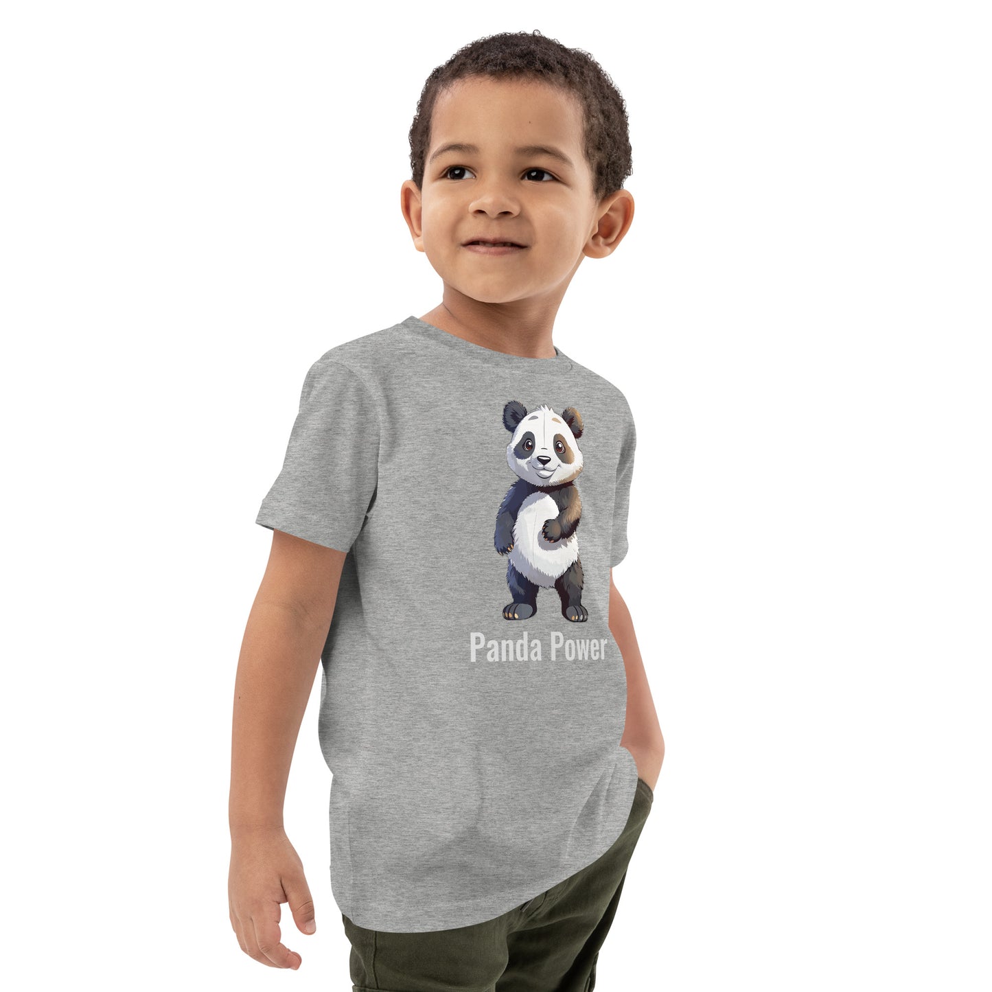 Panda auf Bio-Baumwoll-T-Shirt für Kinder gedruckt