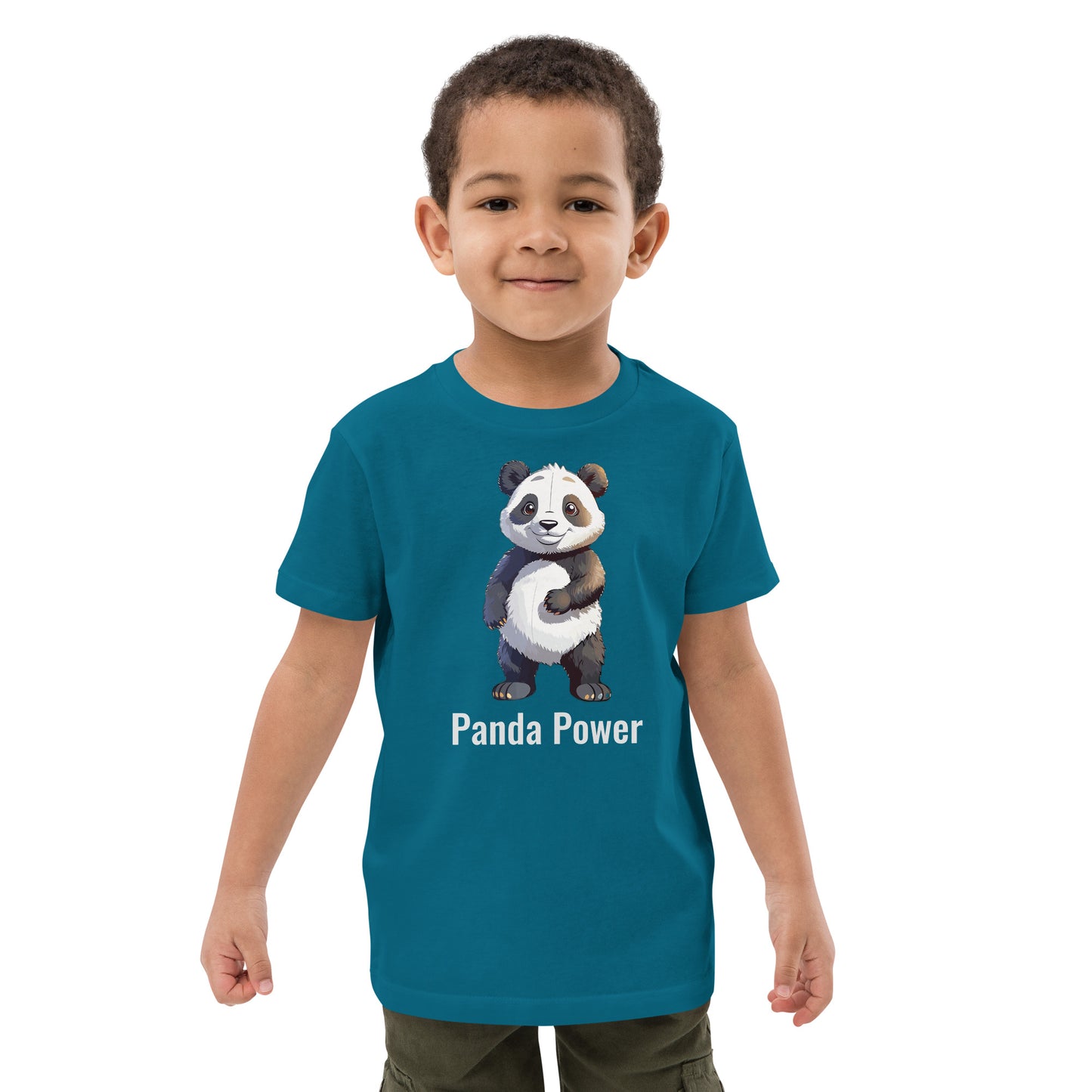 Panda auf Bio-Baumwoll-T-Shirt für Kinder gedruckt