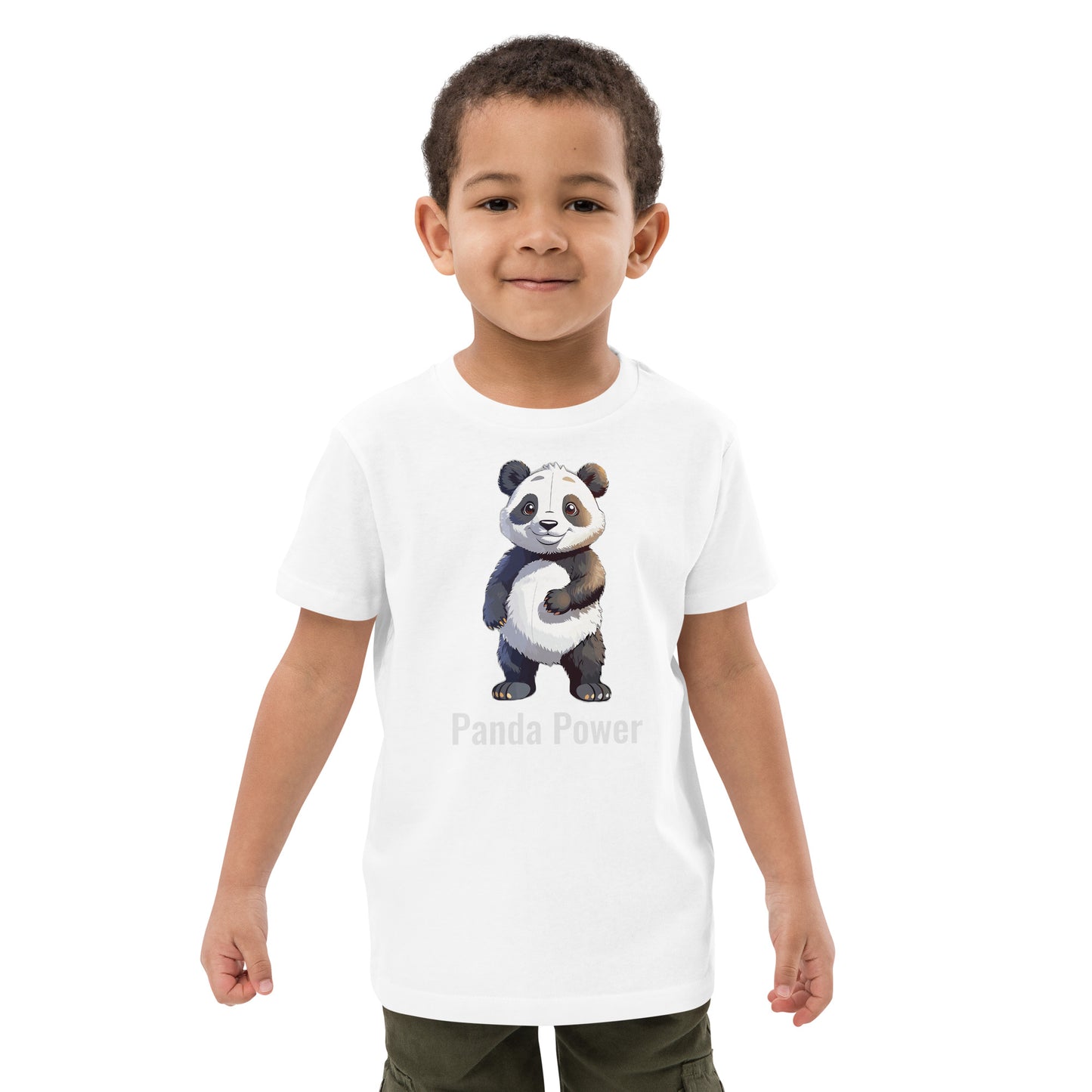 Panda auf Bio-Baumwoll-T-Shirt für Kinder gedruckt