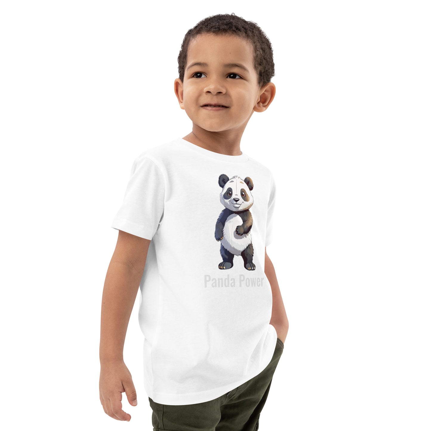 Panda auf Bio-Baumwoll-T-Shirt für Kinder gedruckt