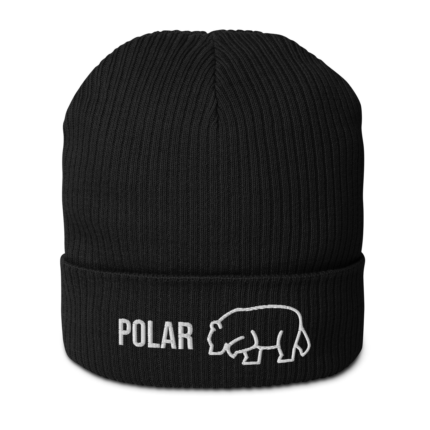 Polar-Bär auf Bio-Beanie gestickt