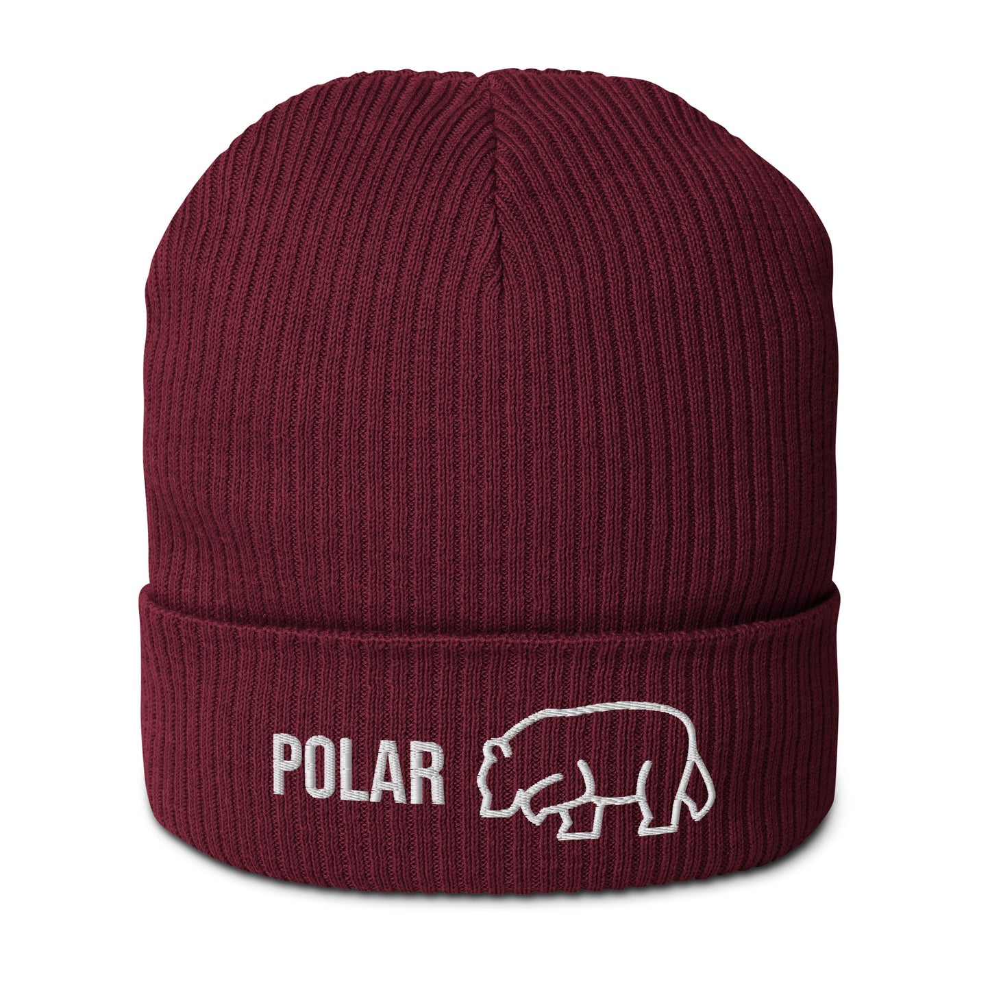 Polar-Bär auf Bio-Beanie gestickt