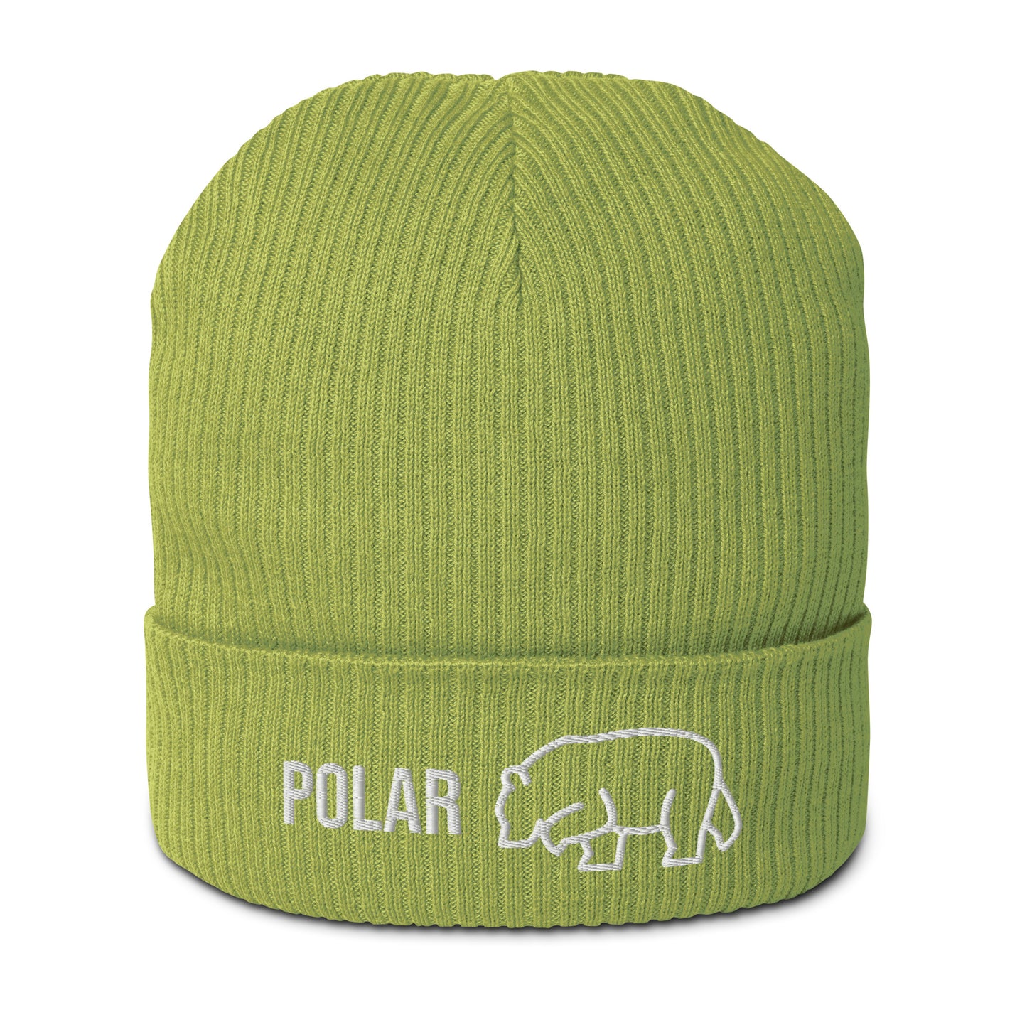 Polar-Bär auf Bio-Beanie gestickt