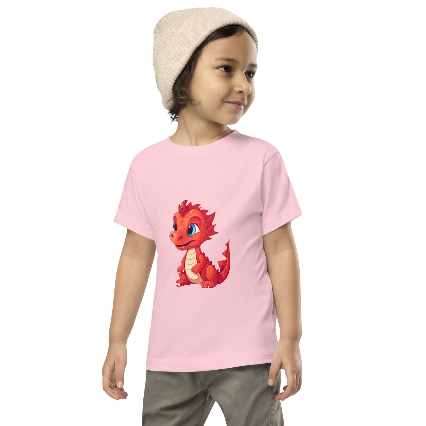 Dino/Drache rot auf T-Shirt gedruckt