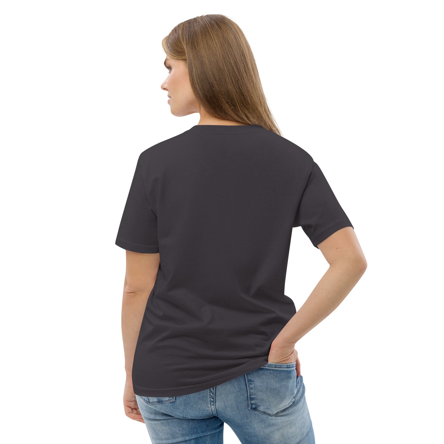 Blütenherz auf Unisex-Bio-Baumwoll-T-Shirt gedruckt