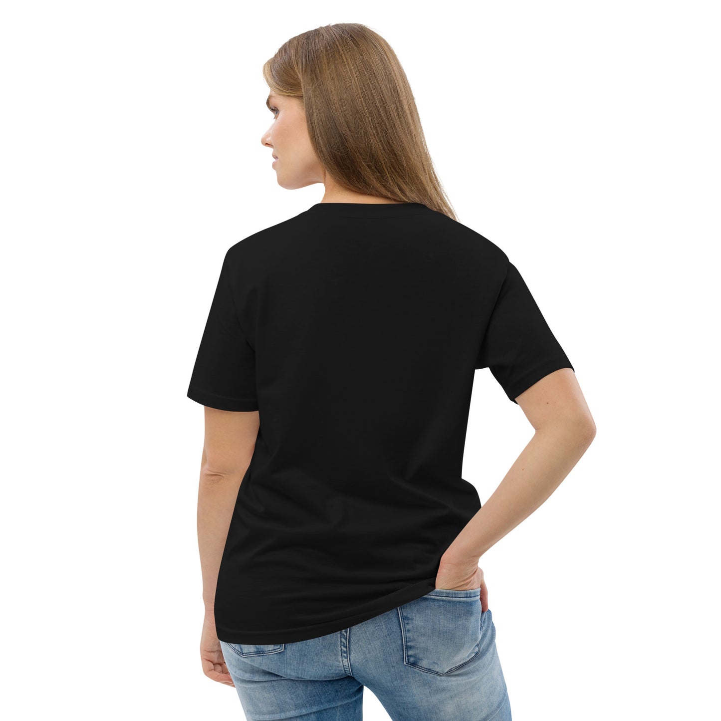 Blütenherz auf Unisex-Bio-Baumwoll-T-Shirt gedruckt