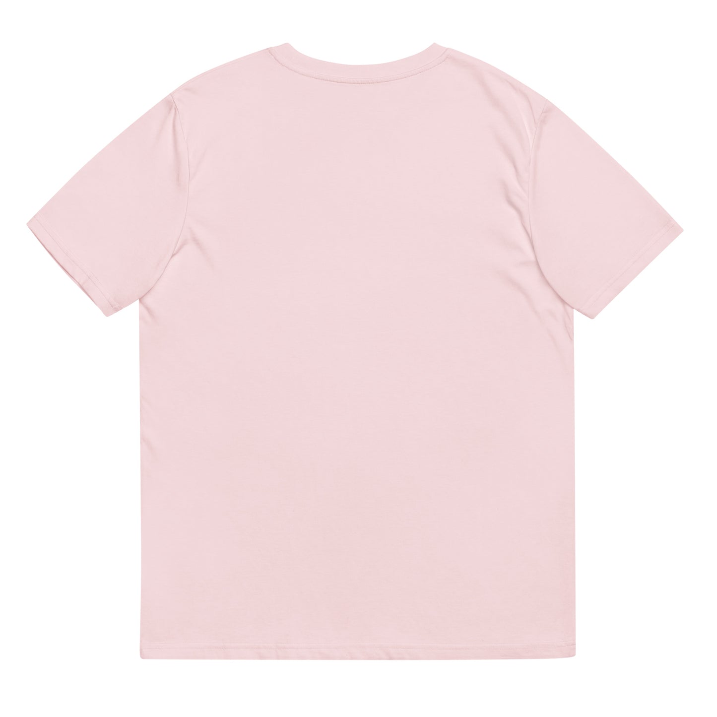 Fahrradliebe weiß/pink auf Unisex-Bio-Baumwoll-T-Shirt gestickt