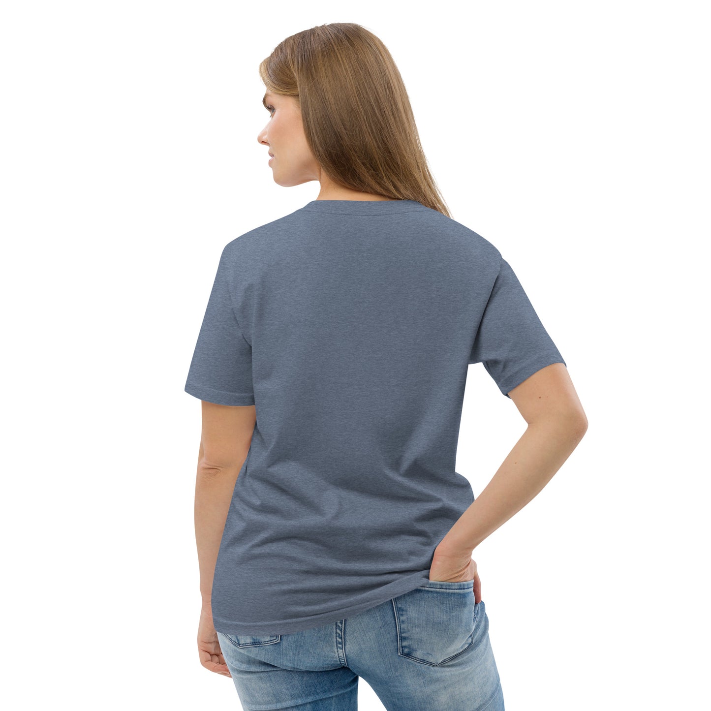 Blütenherz auf Unisex-Bio-Baumwoll-T-Shirt gedruckt