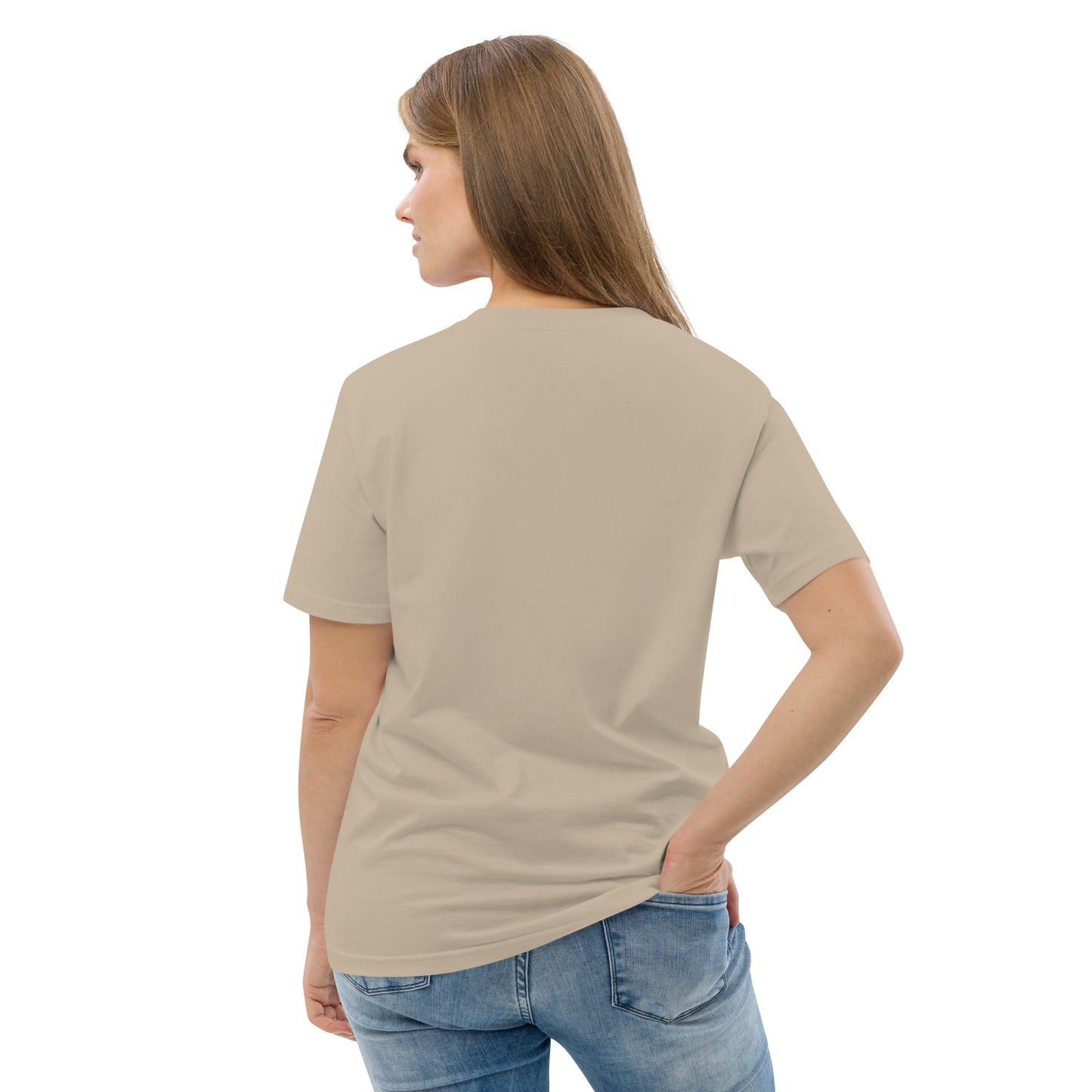 Mama auf Unisex-Bio-Baumwoll-T-Shirt gestickt Personalisierbar