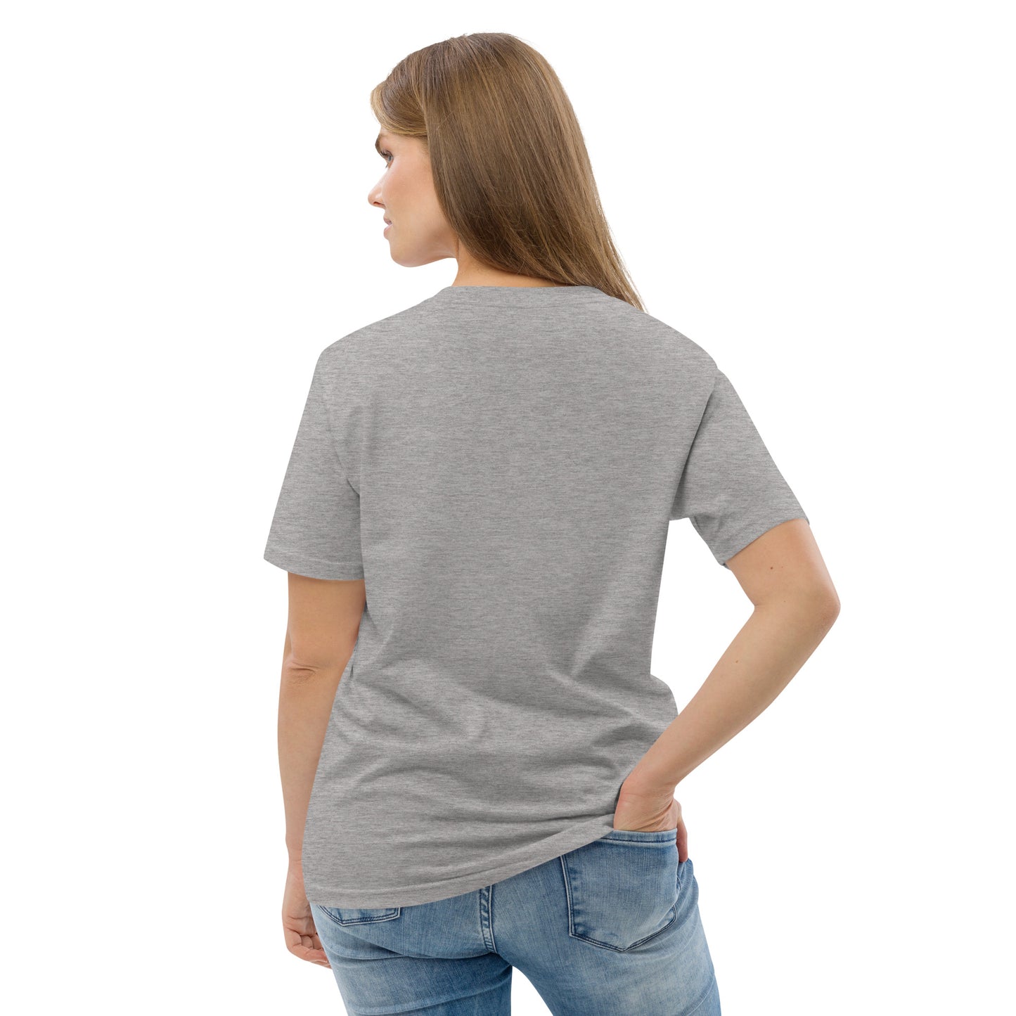 Blütenherz auf Unisex-Bio-Baumwoll-T-Shirt gedruckt