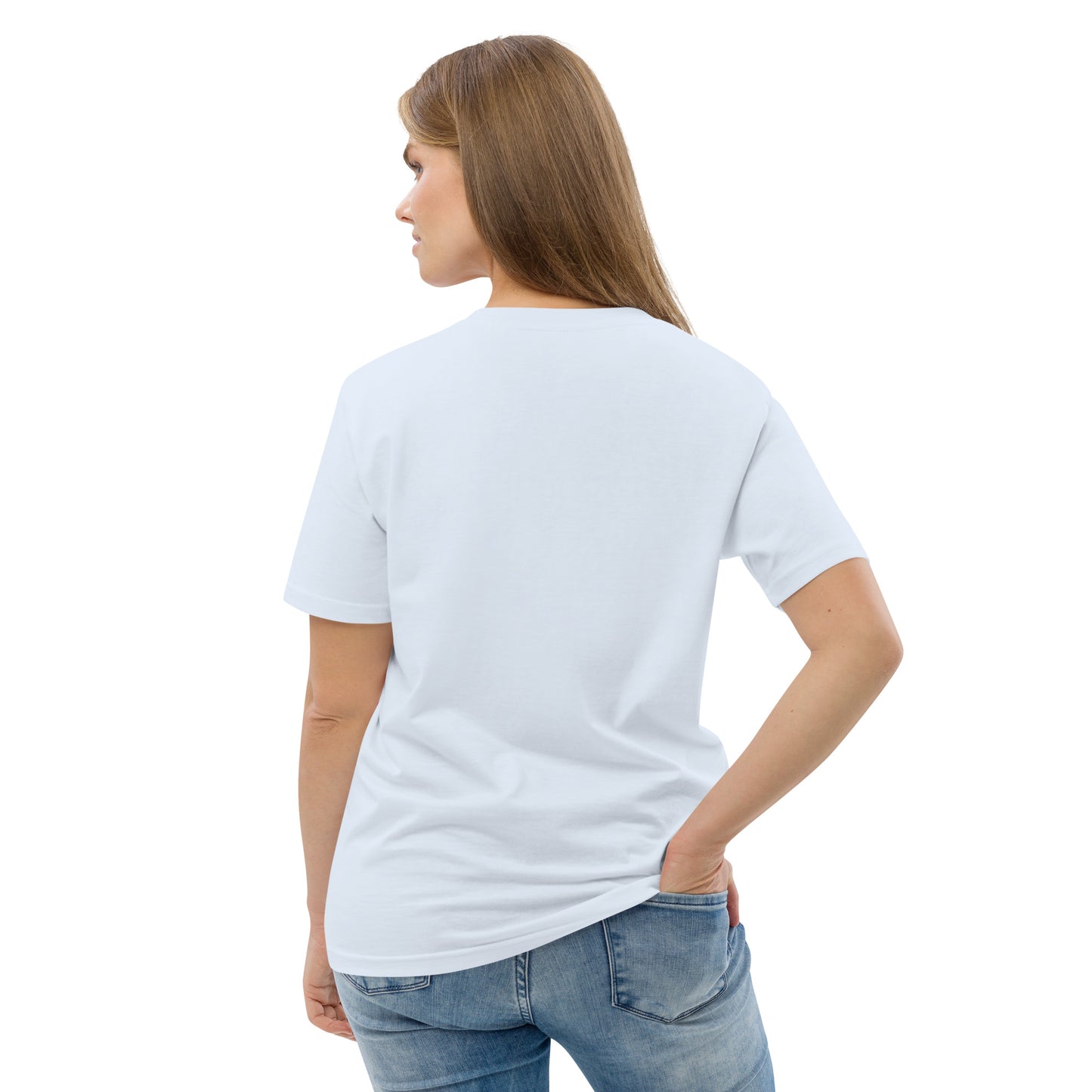 Blütenherz auf Unisex-Bio-Baumwoll-T-Shirt gedruckt