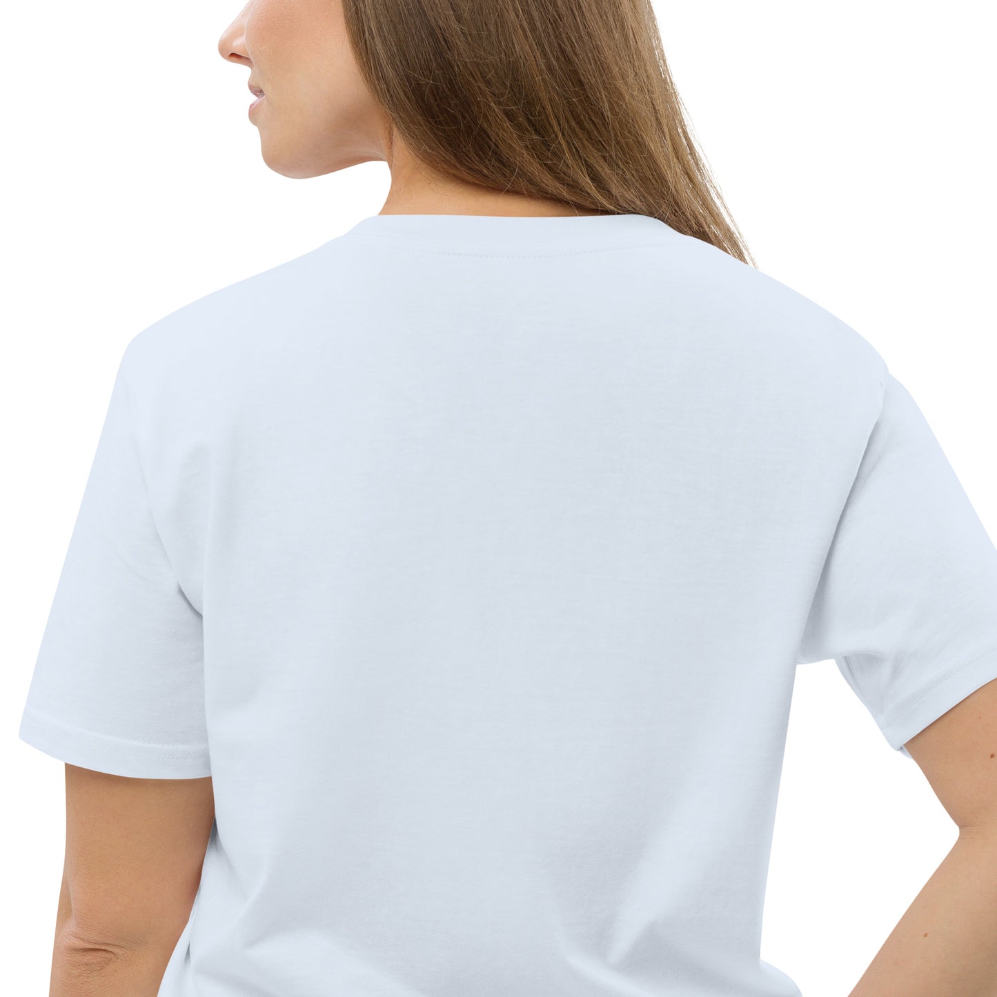 Blütenherz auf Unisex-Bio-Baumwoll-T-Shirt gedruckt