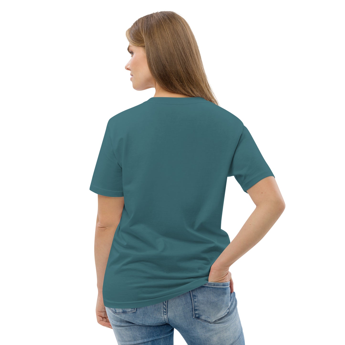 Blütenherz auf Unisex-Bio-Baumwoll-T-Shirt gedruckt