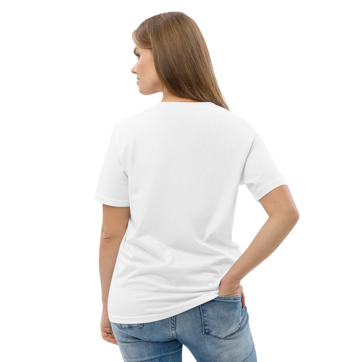 Blütenherz auf Unisex-Bio-Baumwoll-T-Shirt gedruckt