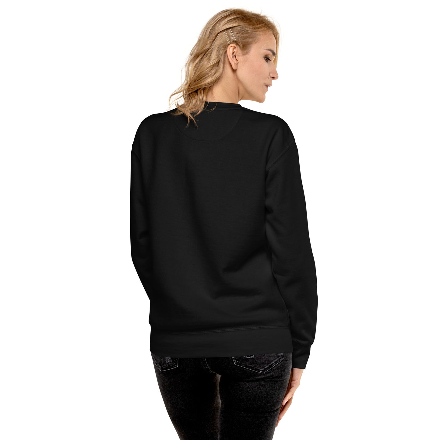 Herz gestickt auf Unisex-Premium-Pullover