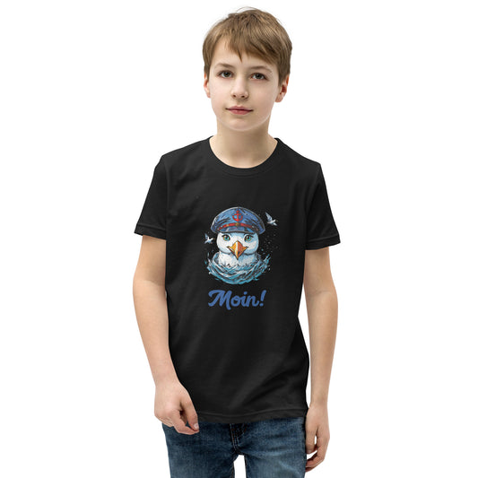 Möwenkopf Moin! auf T-Shirt für Kinder gedruckt